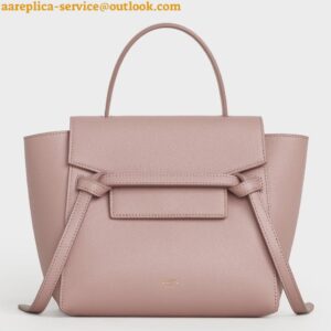 Replica Celine Belt Nano Bag In Vintage Pink Grained Calfskin 2