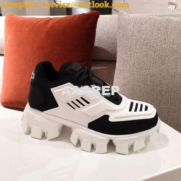 Replica Prada Cloudbust Thunder Sneakers Men Female 1E819L White Black 7