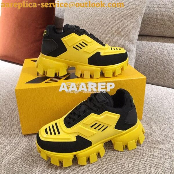 Replica Prada Cloudbust Thunder Sneakers Men Female 1E819L Yellow 5