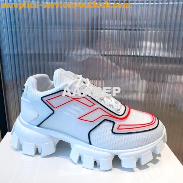 Replica Prada Cloudbust Thunder Sneakers Men Female 2EG293 White 7