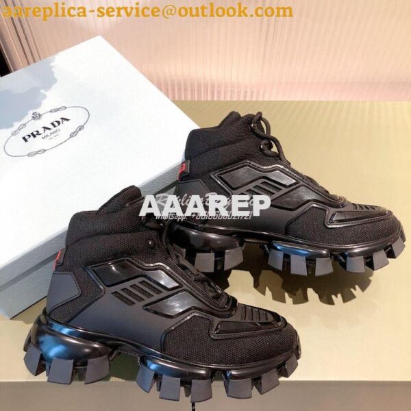 Replica Prada Cloudbust Thunder Sneakers Men/ Female 2TG180 Black 7