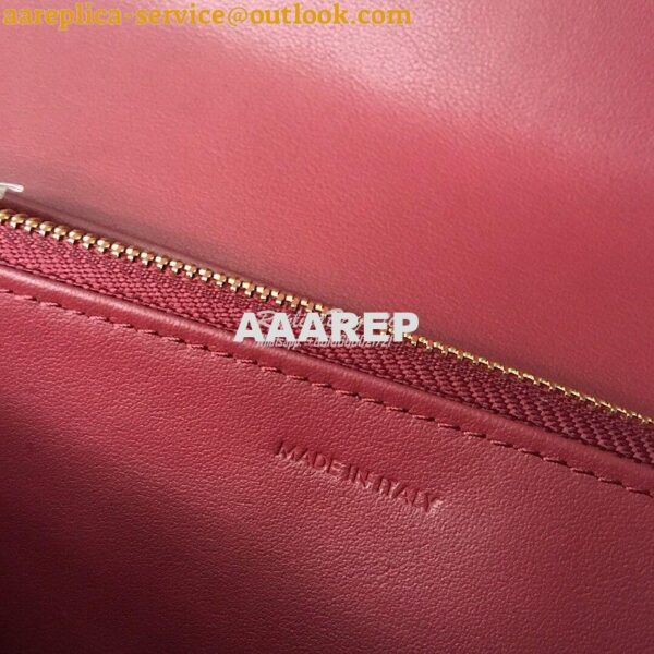 Replica Celine Large Flap Wallet In Grained Calfskin 10B563 Dark Red 8