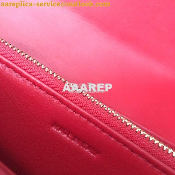 Replica Celine Large Flap Wallet In Grained Calfskin 10B563 Red 9