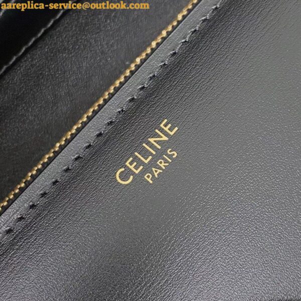 Replica Celine Classic Box Medium Bag In Black Box Calfskin 10
