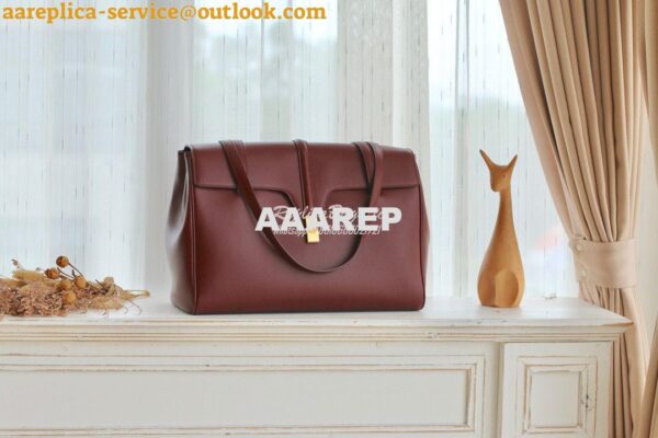 Replica Celine Large Soft 16 Bag In Smooth Calfskin 194043 Burgundy 3