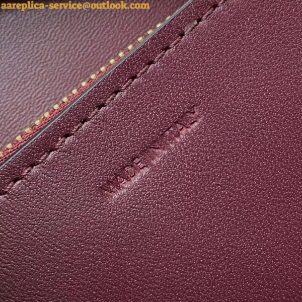 Replica Celine Classic Box Medium Bag In Bordeaux Box Calfskin 10