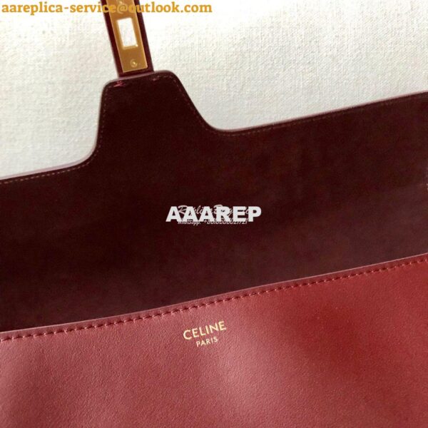 Replica Celine Large Soft 16 Bag In Smooth Calfskin 194043 Burgundy 11