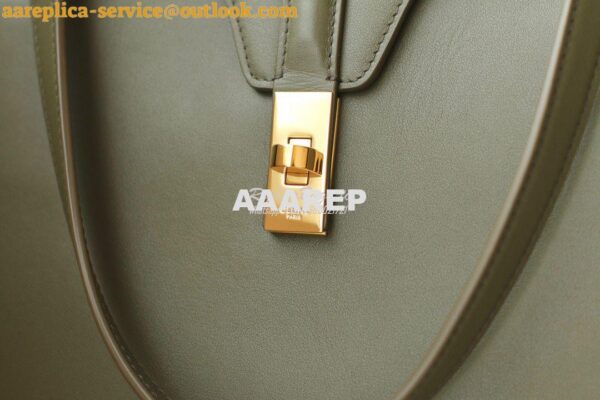 Replica Celine Large Soft 16 Bag In Smooth Calfskin 194043 Green 9