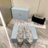 Replica Prada Macro Re-Nylon and brushed leather high-top sneakers 1T6 2