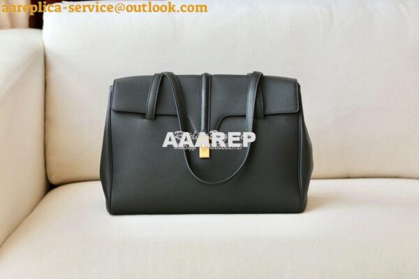 Replica Celine Large Soft 16 Bag In Supple Grained Calfskin 194043 Bla 5