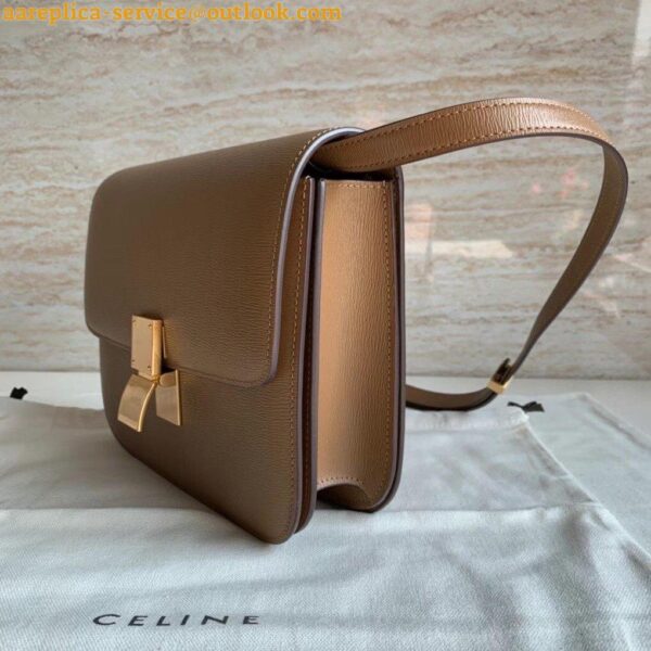 Replica Celine Classic Box Medium Bag In Camel Liege Calfskin 18