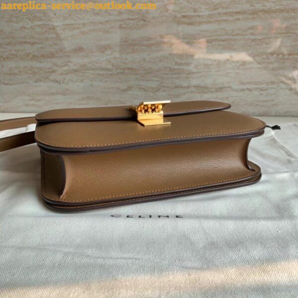 Replica Celine Classic Box Medium Bag In Camel Liege Calfskin 23