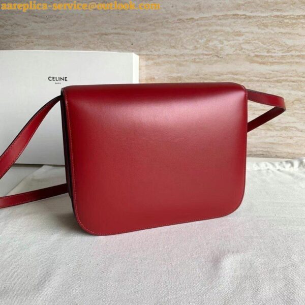 Replica Celine Classic Box Medium Bag In Red Box Calfskin 3