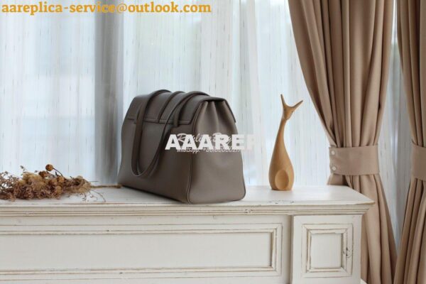 Replica Celine Large Soft 16 Bag In Supple Grained Calfskin 194043 Gre 4