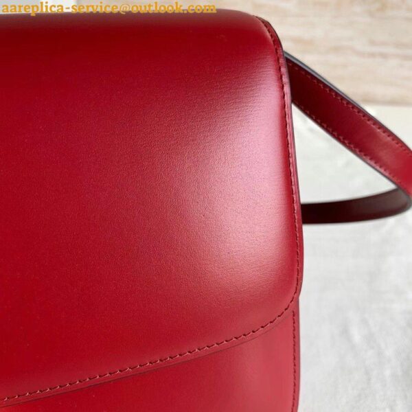 Replica Celine Classic Box Medium Bag In Red Box Calfskin 7