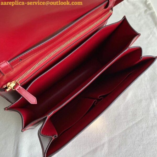 Replica Celine Classic Box Medium Bag In Red Box Calfskin 11