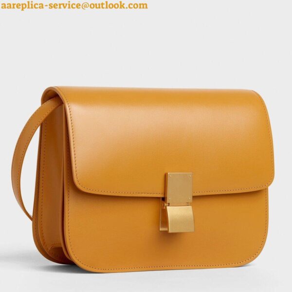 Replica Celine Classic Box Medium Bag In Yellow Box Calfskin 8