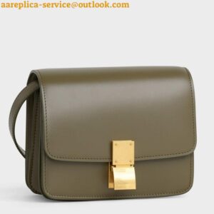 Replica Celine Classic Box Small Bag In Army Green Box Calfskin