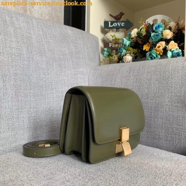 Replica Celine Classic Box Small Bag In Army Green Box Calfskin 7