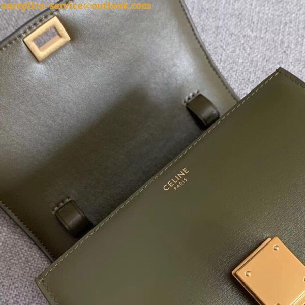 Replica Celine Classic Box Small Bag In Army Green Box Calfskin 9