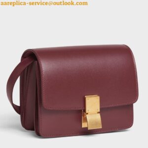 Replica Celine Classic Box Small Bag In Bordeaux Box Calfskin 2