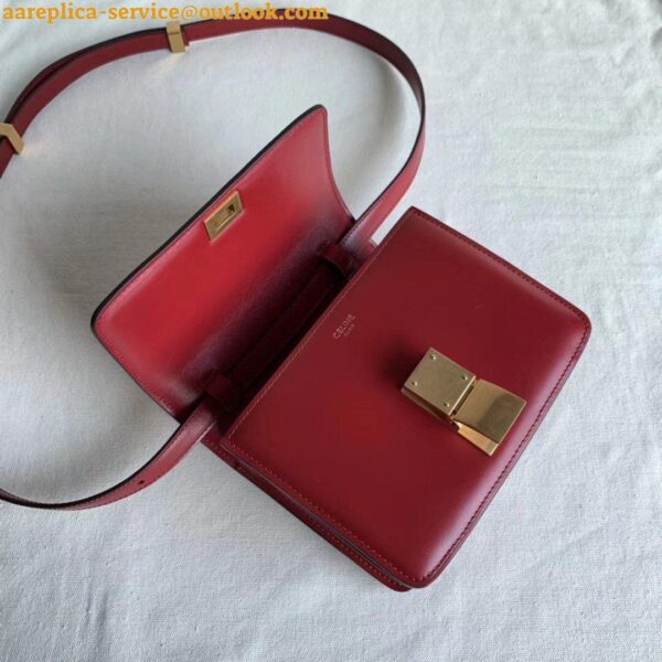 Replica Celine Classic Box Small Bag In Red Box Calfskin 10