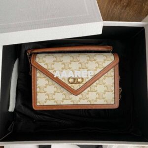 Replica Celine Maillon Triomphe Wallet On Chain in Triomphe Canvas And