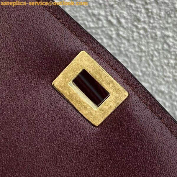 Replica Celine Classic Box Teen Bag In Burgundy Box Calfskin 12