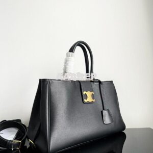 Replica Celine Medium Appoline Bag In Supple Calfskin 114963 Black 2