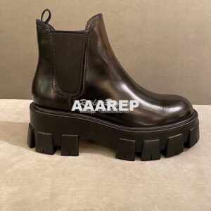 Replica Prada Monolith Brushed Leather Booties 1T725L