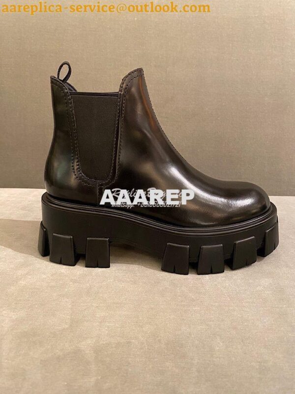 Replica Prada Monolith Brushed Leather Booties 1T725L 3