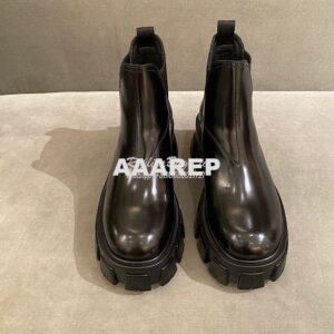 Replica Prada Monolith Brushed Leather Booties 1T725L 2