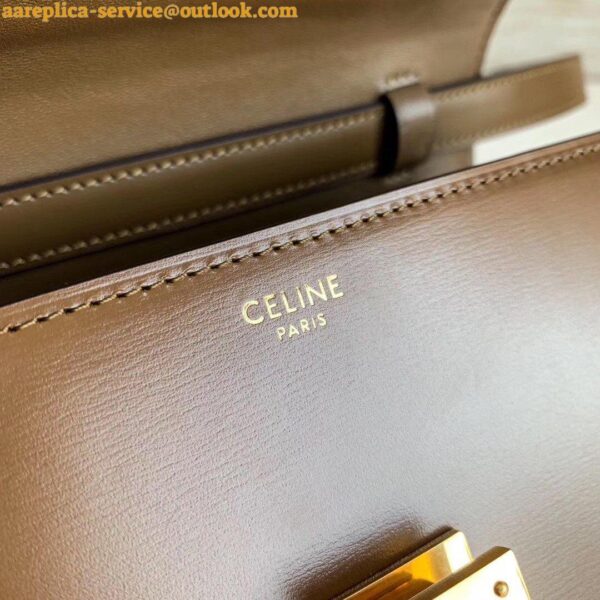 Replica Celine Classic Box Teen Bag In Camel Box Calfskin 13