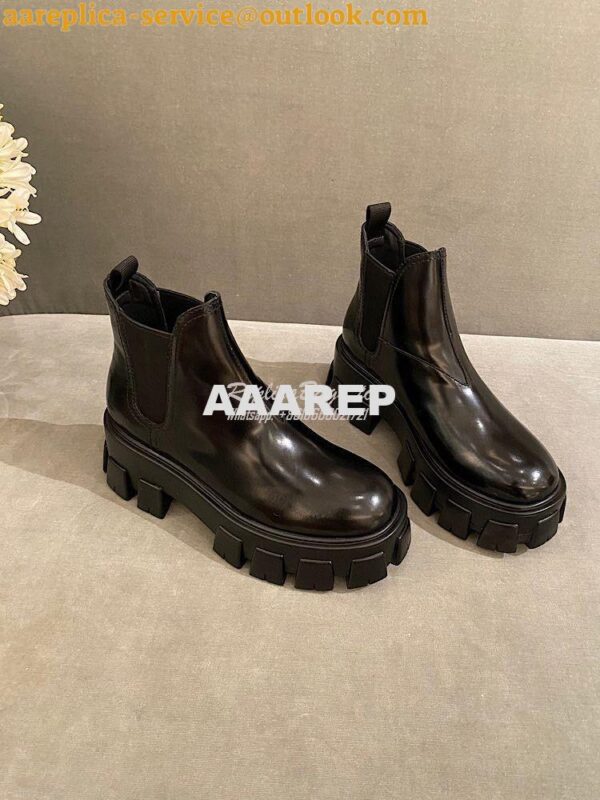 Replica Prada Monolith Brushed Leather Booties 1T725L 5