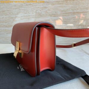 Replica Celine Classic Box Teen Bag In Red Box Calfskin 2