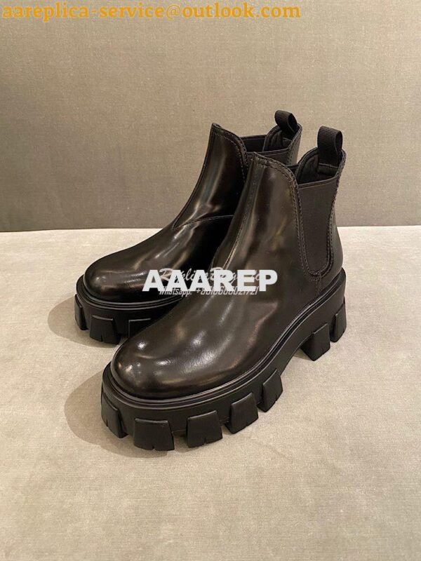 Replica Prada Monolith Brushed Leather Booties 1T725L 7