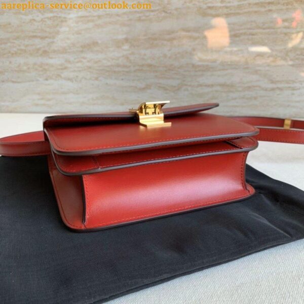 Replica Celine Classic Box Teen Bag In Red Box Calfskin 12