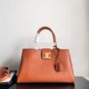 Replica Celine Medium Ava Chain In Canvas and Calfskin 199582 Tan