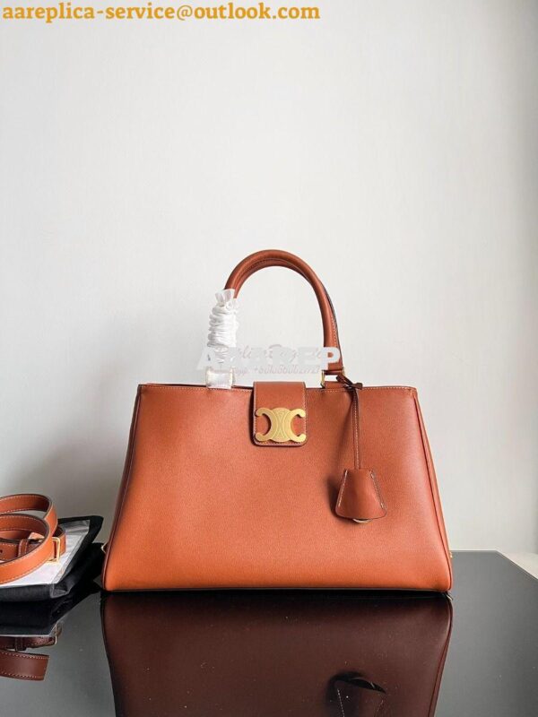 Replica Celine Medium Appoline Bag In Supple Calfskin 114963 Tan 3