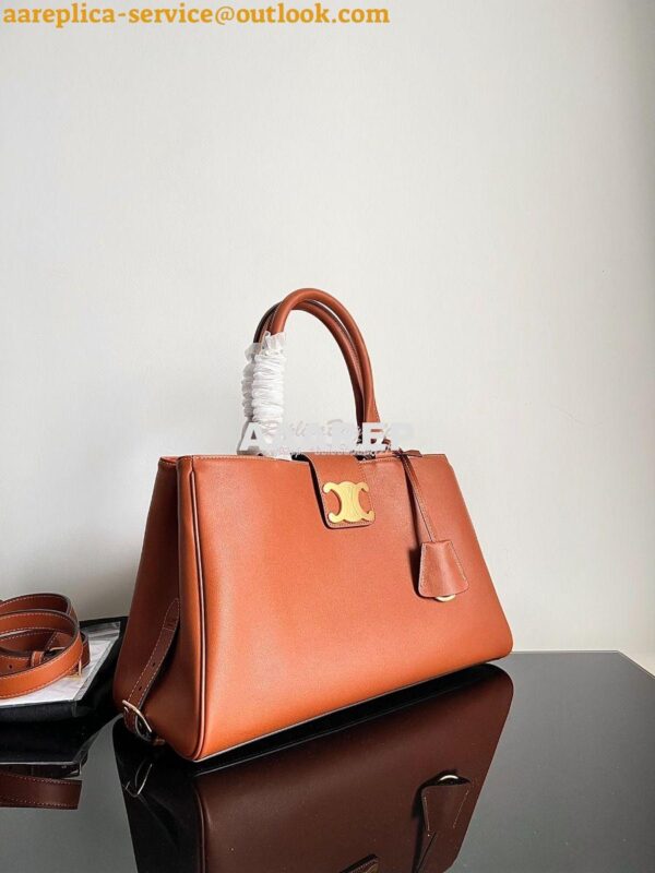 Replica Celine Medium Appoline Bag In Supple Calfskin 114963 Tan 4