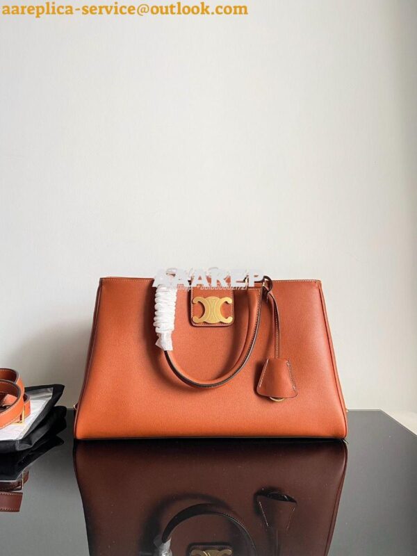 Replica Celine Medium Appoline Bag In Supple Calfskin 114963 Tan 5