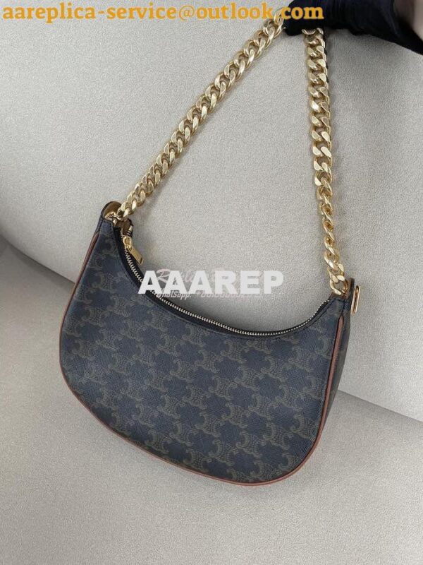 Replica Celine Medium Ava Chain In Canvas and Calfskin 199582 Tan 6