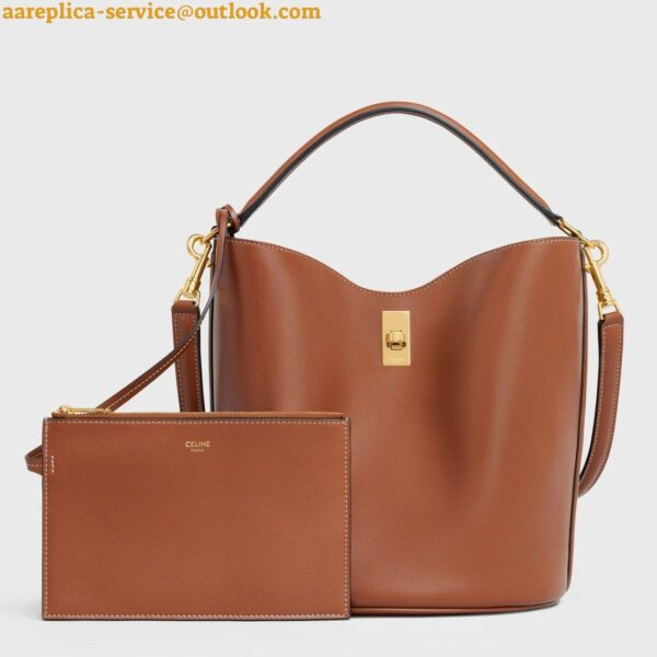 Replica Celine Bucket 16 Bag In Brown Smooth Calfskin 3