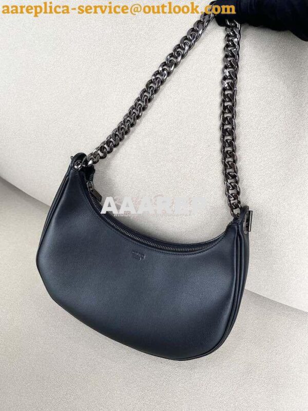 Replica Celine Medium Ava Chain In Smooth Calfskin 199583 All Black 6