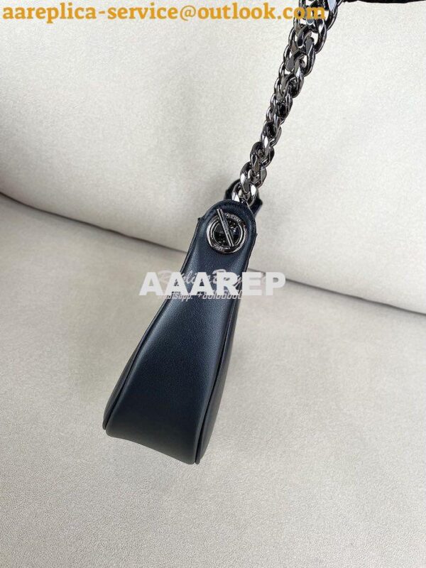 Replica Celine Medium Ava Chain In Smooth Calfskin 199583 All Black 9