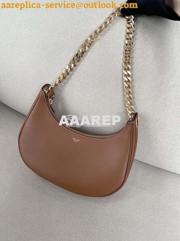 Replica Celine Medium Ava Chain In Smooth Calfskin 199583 Tan 6