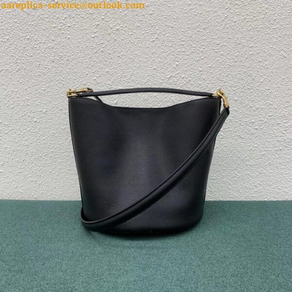 Replica Celine Bucket 16 Bag In Black Grained Calfskin 21