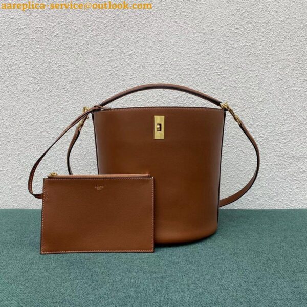 Replica Celine Bucket 16 Bag In Brown Smooth Calfskin 20