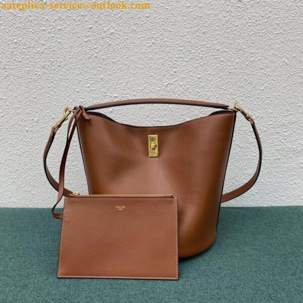 Replica Celine Bucket 16 Bag In Brown Smooth Calfskin 22