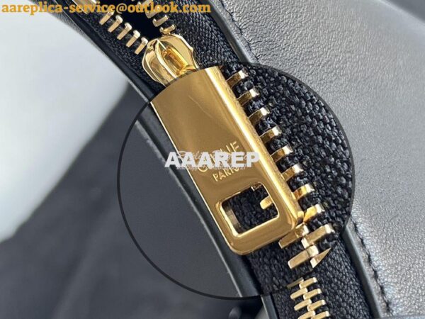 Replica Celine Medium Ava Triomphe Bag In Smooth Calfskin 114493 Black 12